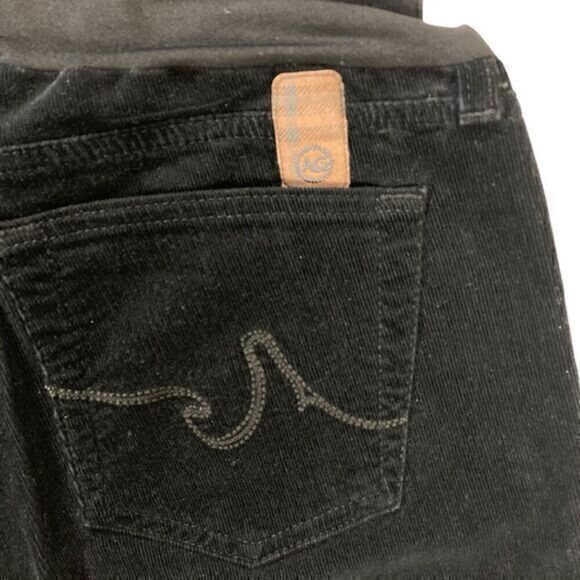 Adriano Goldschmied Maternity Jeans Womens 31 Black Corduroy Pea in a Pod Pants - Picture 6 of 14